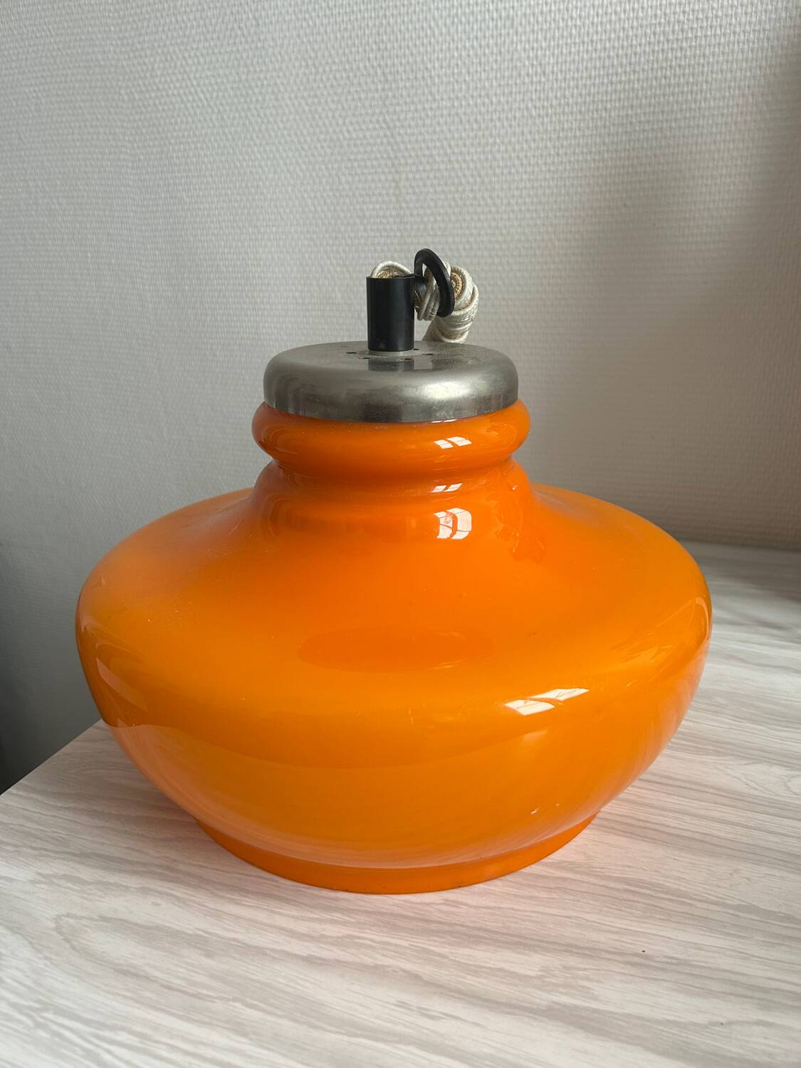 Plafonnier en verre des années 1970