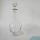 large wine carafe in chiseled glass and faceted stopper 1930