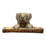 Vintage Dog Head Bronze Pen Holder
