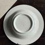 Set of 4 Italian deep plates Ceramica Quadrifoglio with blue rim D22