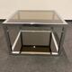 Italian Side Tables - Mid-Century Chrome/Smoked Glass, 1970s