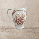 Vintage ceramic pitcher alfred meakin england fair winds new york state seal