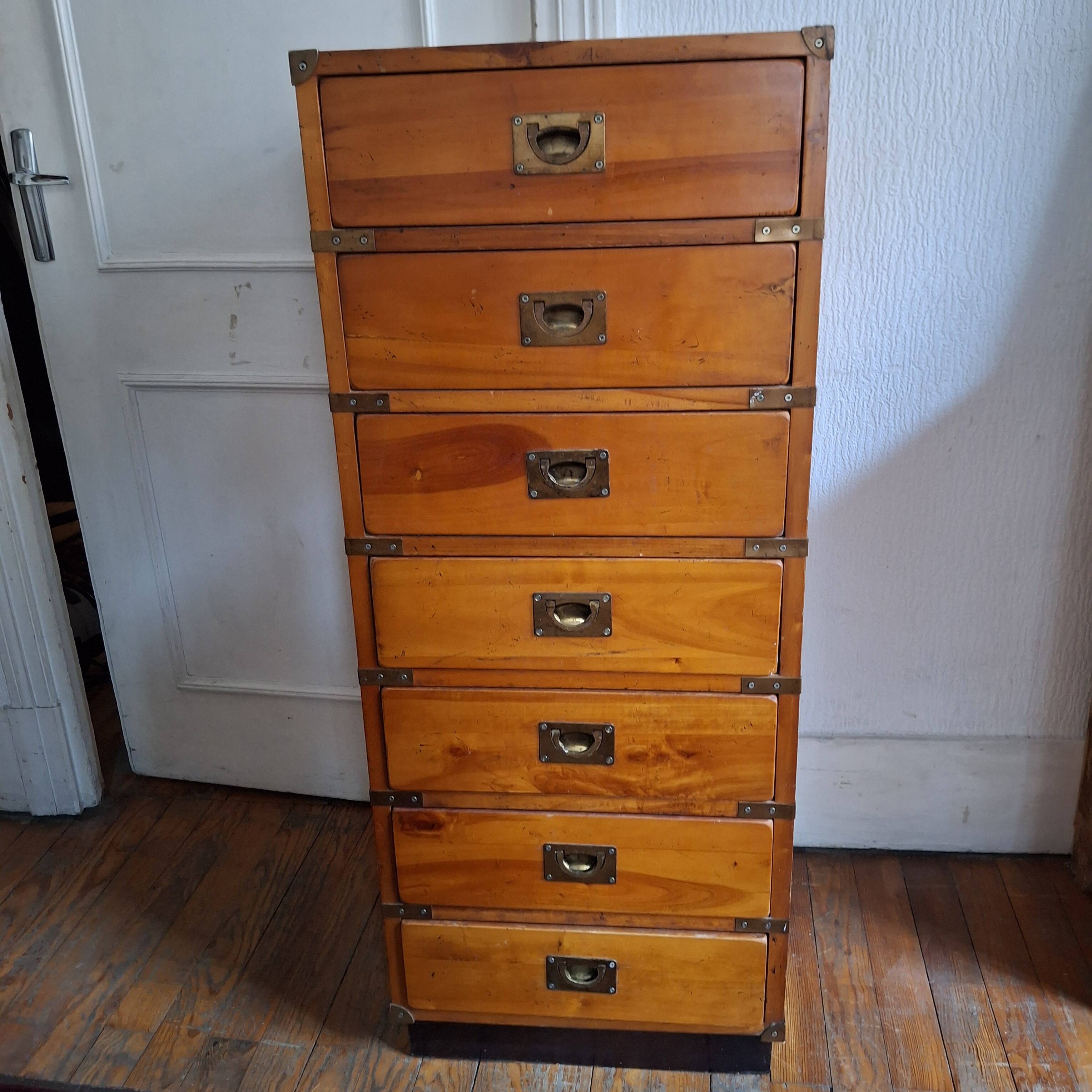 Nautical style chest of drawers.