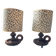 Pair of Scandinavian wooden lamps from the 60s