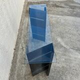 Iron console and shelves and glasses