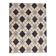 Cream Navy Wool Kilim Rug, Modern Check Diamond Flatweave Carpet 192x160cm