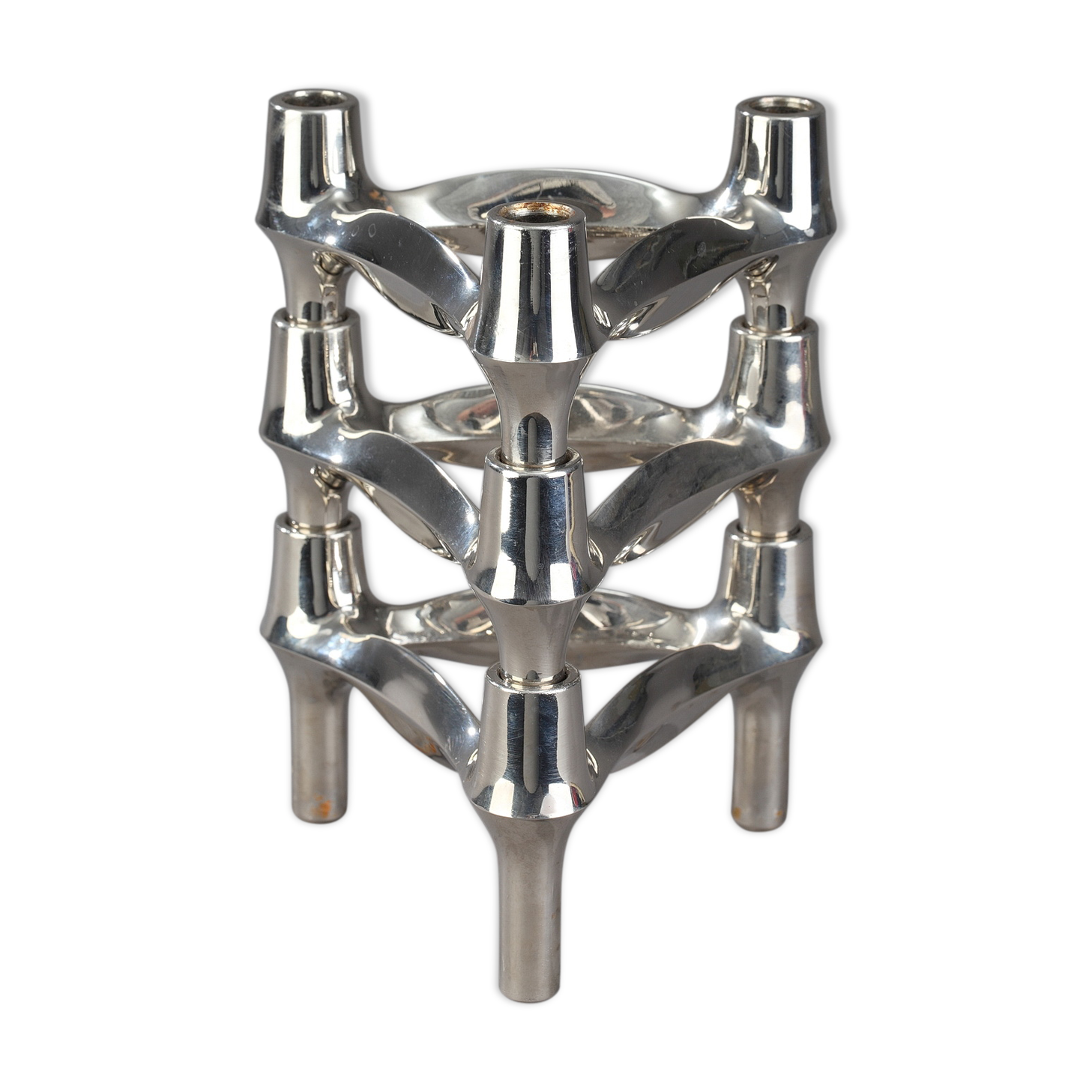 Three modular candle holders by BMF, Germany