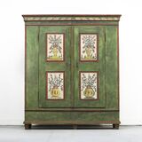 Cabinet de mariée peint d'art populaire, 1868