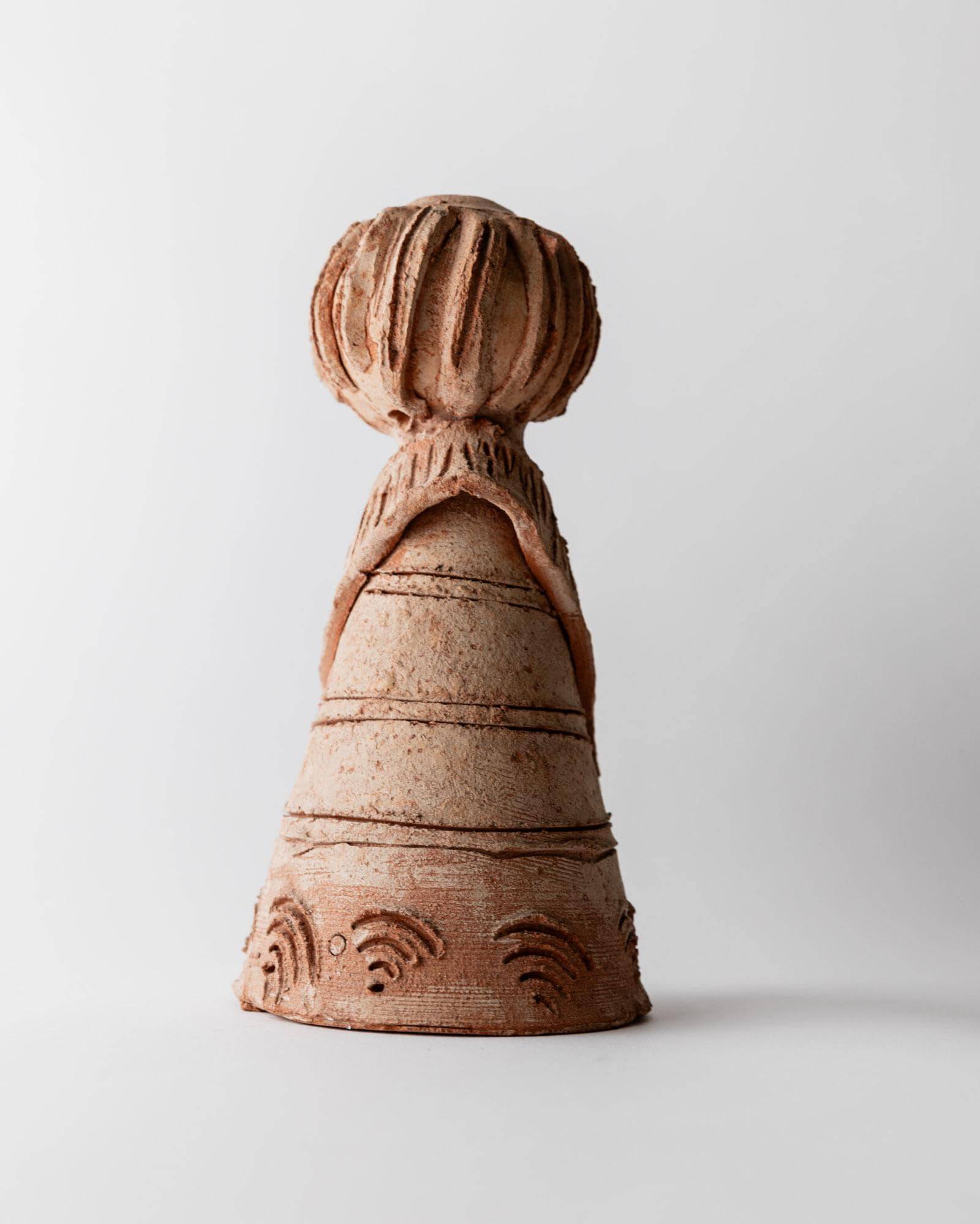 Vintage terracotta ceramic sculpture from the 1960s.