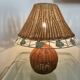 Pair of rattan lamps, 1980s