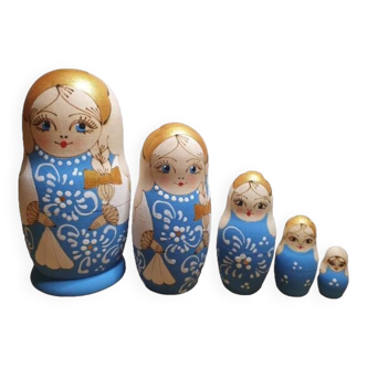 Pyrographed matryoshka doll