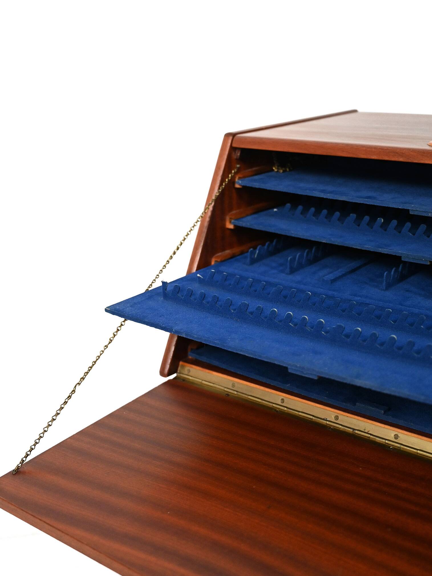 Swedish Vintage cutlery cabinet in mahogany by Stig-bolaget