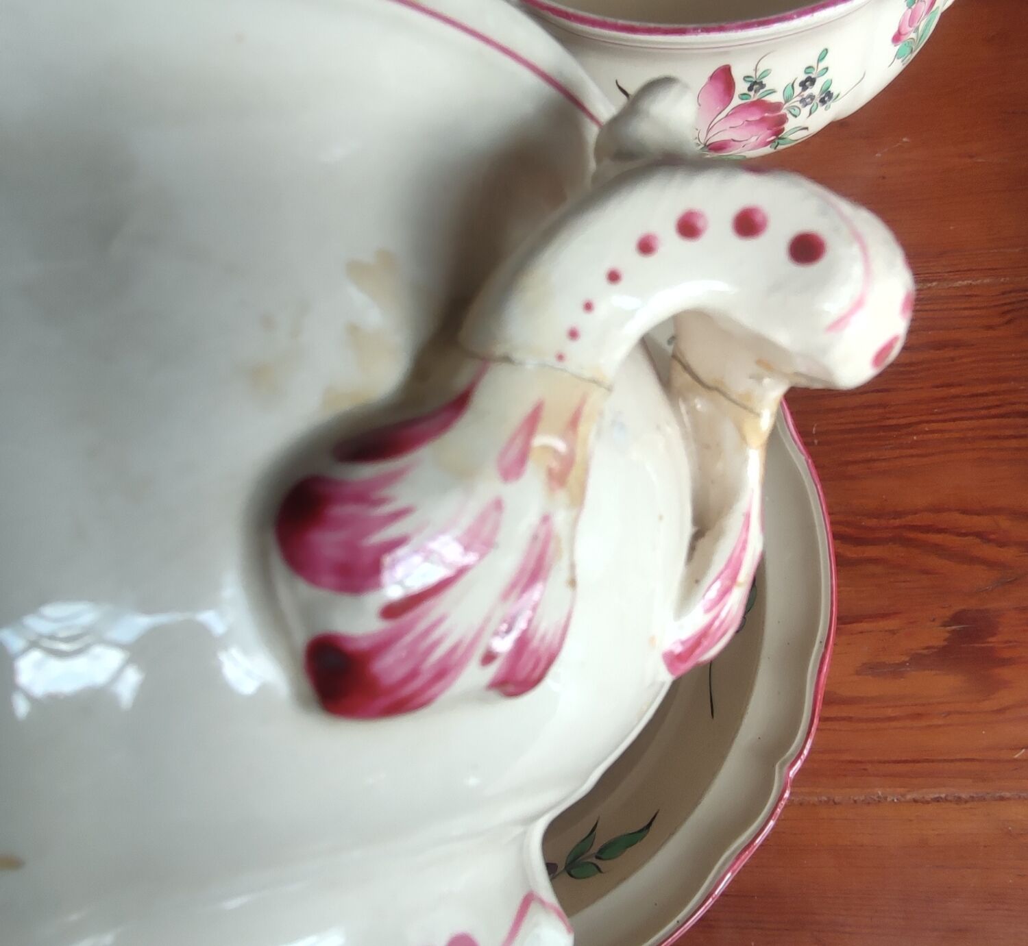 Old service dishes Lunéville floral decoration 29 pieces