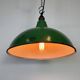 Industrial British Green Enamel Factory Pendant Lamp from Maxlume, 1960s