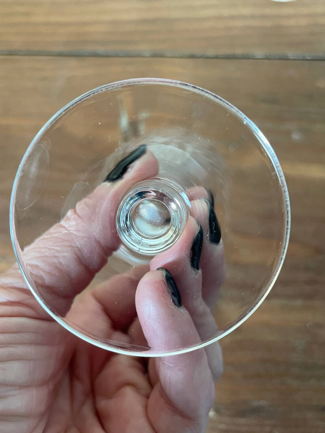 6 crystal engraved white wine glasses with stems