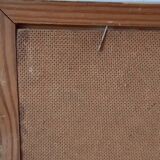 Painting / oil landscape river signed vintage 30x37.5