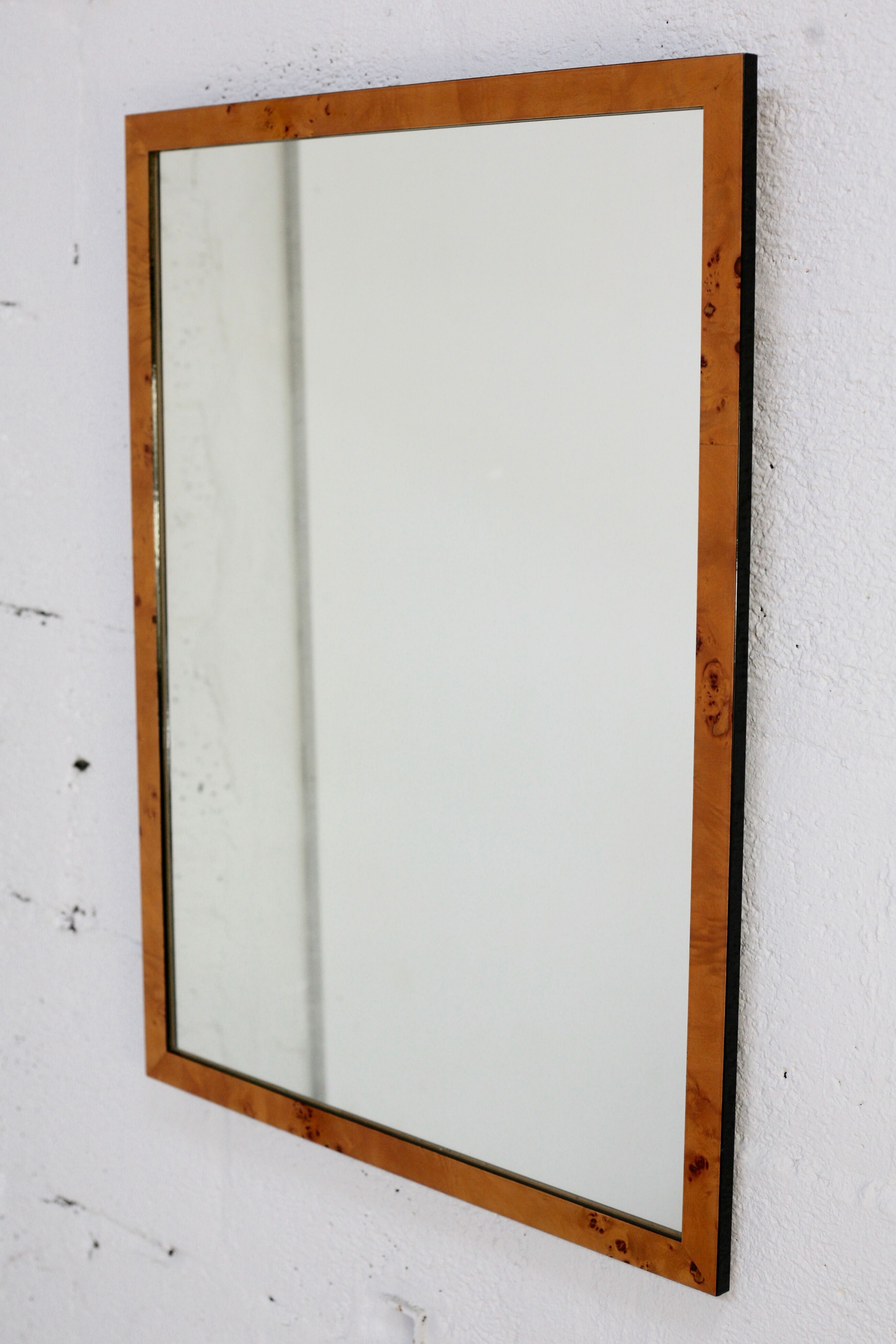 Mirror in wooden "magnifying glass". france, circa 1970
