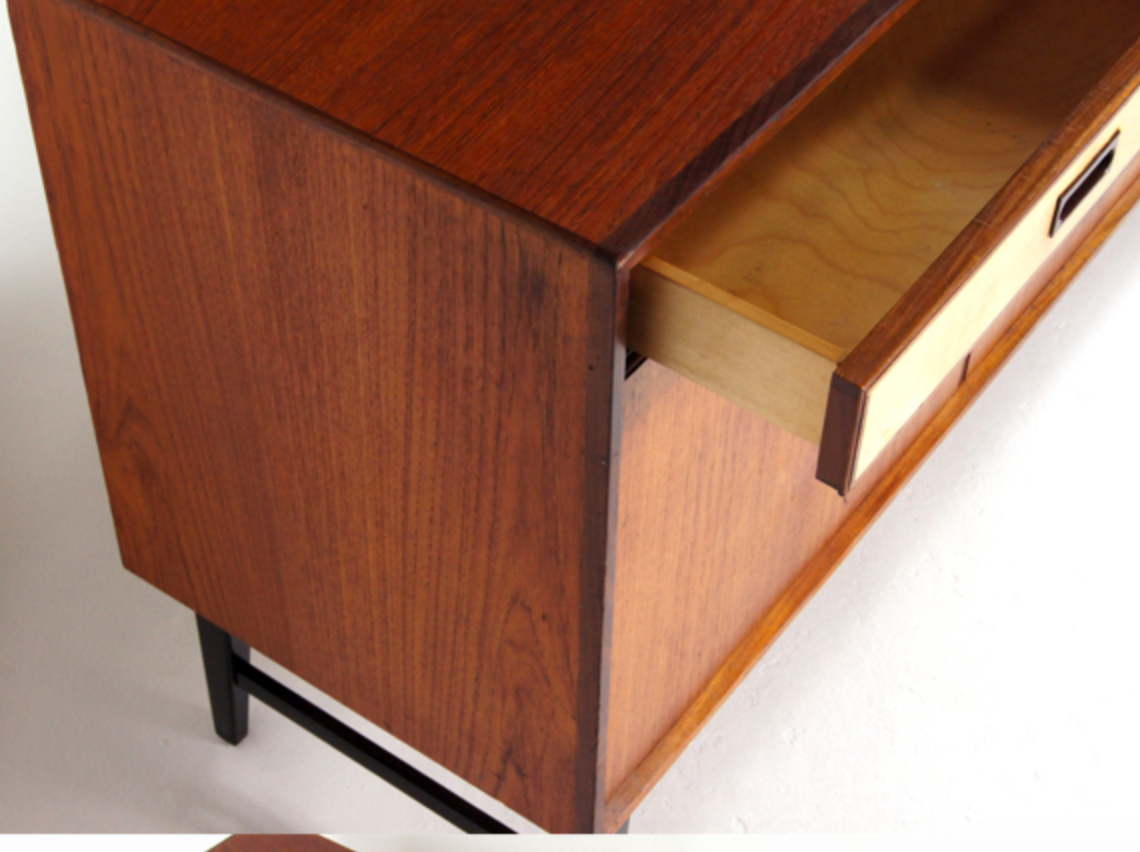 Retro vintage line in Danish teak 60s 70s modern Scandinavian