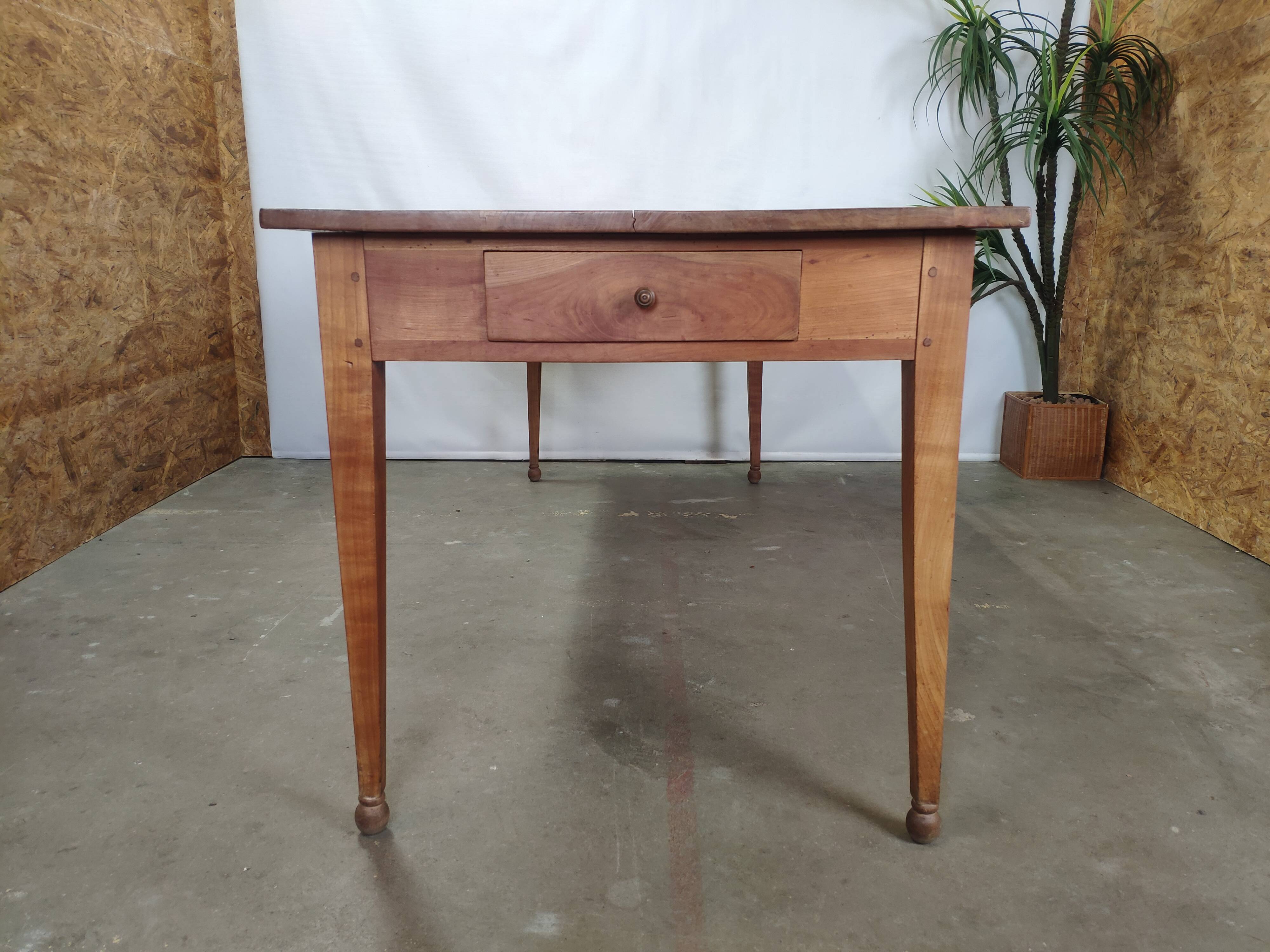 Table de ferme ancienne 9 tiroirs 2m