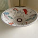 Large ceramic cup Fratelli Fanciullacci 60s decoration horses