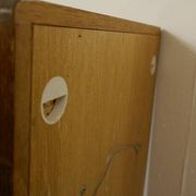 Mid Century Modern wood wall coat rack - 2 available