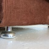 Fauteuil space age,en velours côtelé des années 70