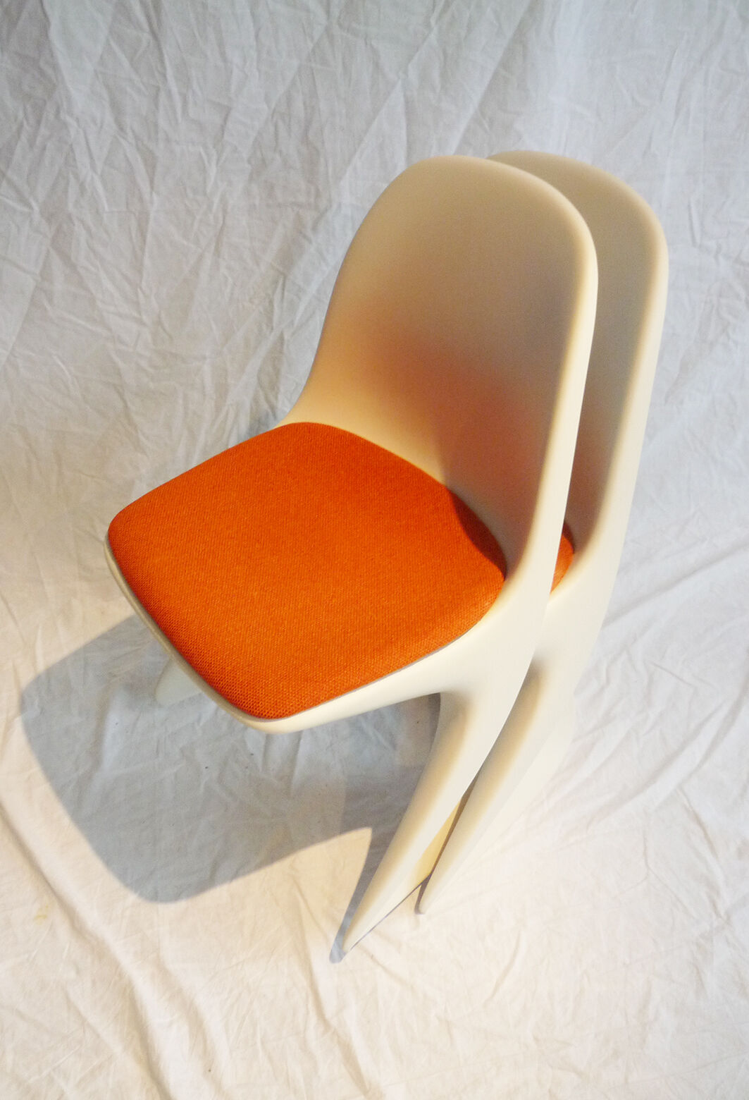 Plastic chair casala seat orange