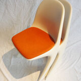 Plastic chair casala seat orange
