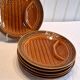 6 asparagus plates stamped "Sarreguemines" on the back in very good condition.