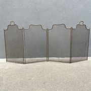 Old 19th century fireplace screen, 4-panel spark arrester