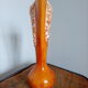 Vase soliflore jaune doré décor fat lava ou écume de mer