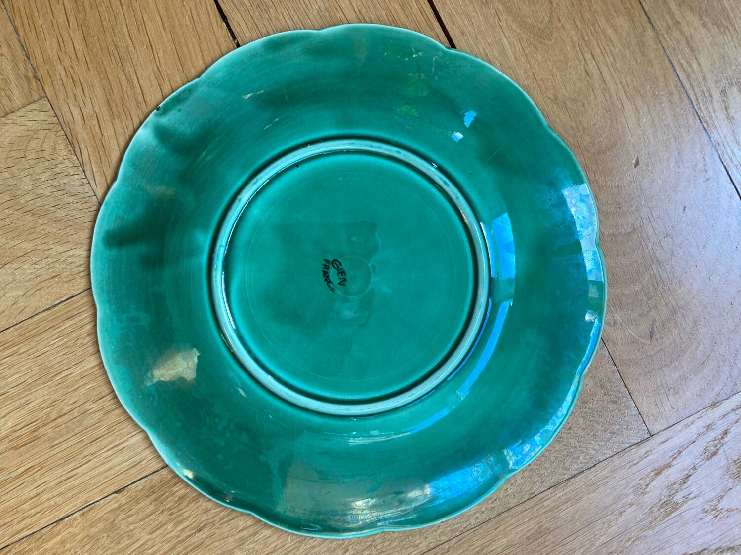 Gien Leaf Slush Dessert Plates