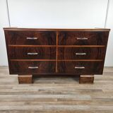 Commode Art Déco des années 40 à six tiroirs