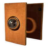 Vintage raw clay chamotte wall light, Guy Bareff, France 1970