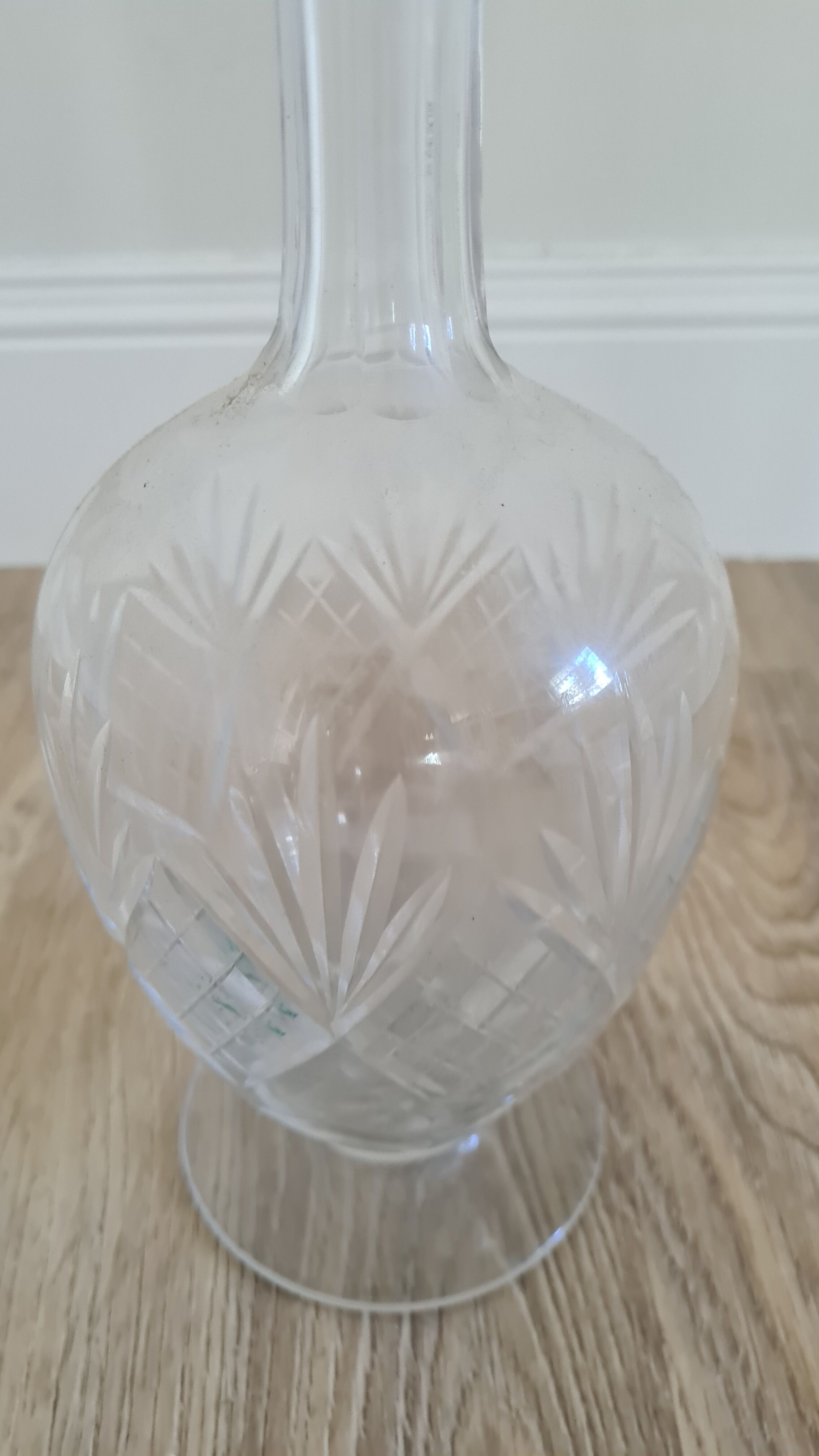 Old glass decanter with stopper
