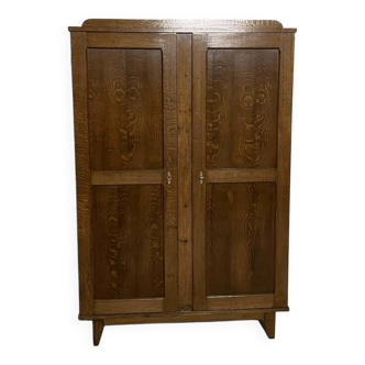 Antique wardrobe in solid oak