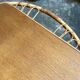 Wood and rattan coffee table, 1960s ⌀ 85 cm