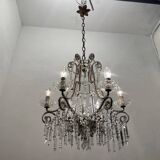 Vintage Crystal Beaded Chandelier