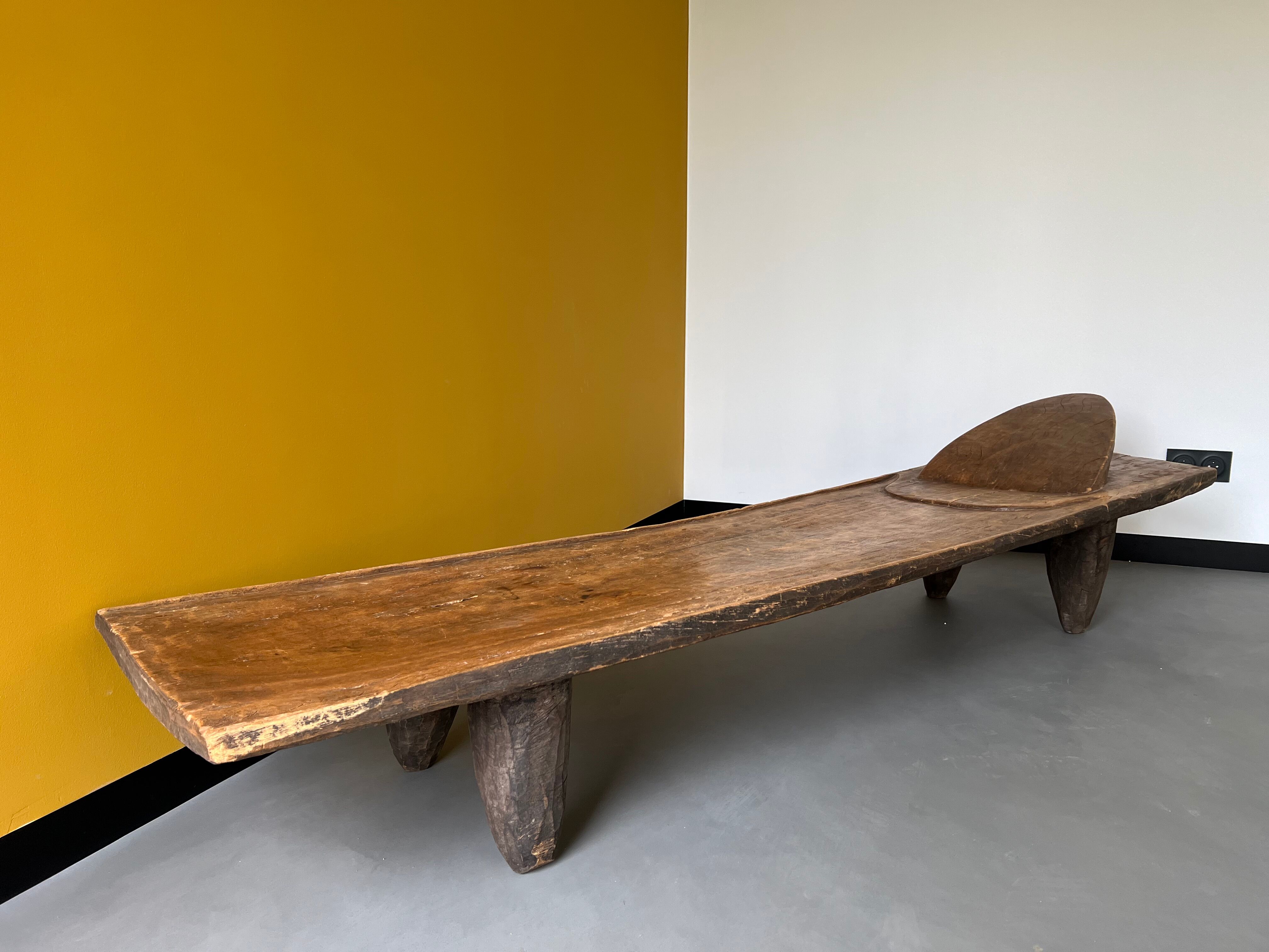 African Senoufo bench, bed, Ivory Coast, 50s