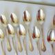 10 silver-plated metal soup spoons, hallmarked 2106225