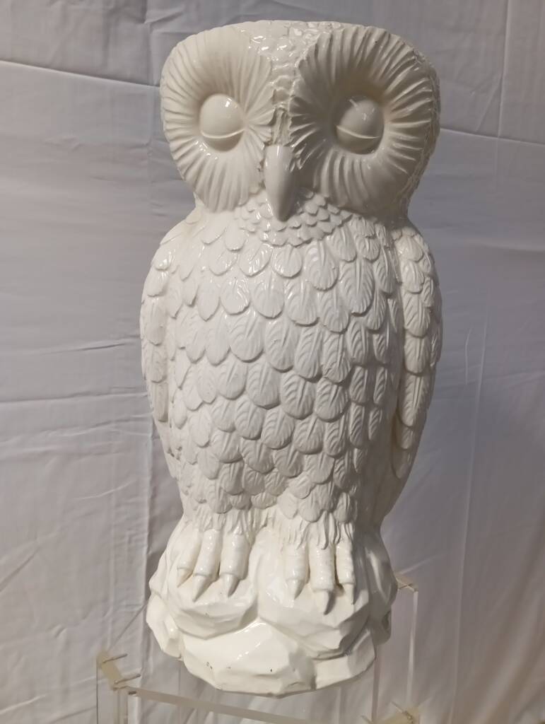 Ceramic owl umbrella stand Bassano Italy