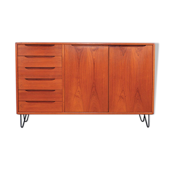Vintage Danish Sideboard in Teak on Hairpin Legs Vintage Danish Sideboard in Teak on Hairpin Legs