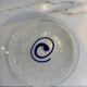 8 vintage blown glass plates with swirl decoration