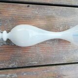 Trio of white opaline vases