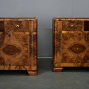1935s pair of rare art deco bedside tables, Czechoslovakia