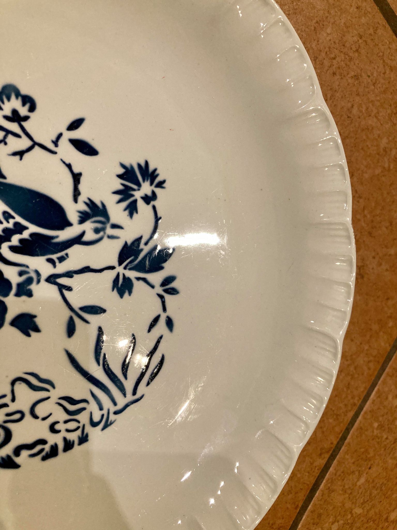 Lot de 3 assiettes Digoin Sarreguemines modèle Touraine
