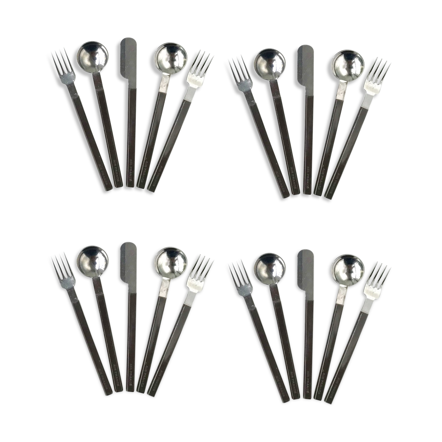 Air France Design CEI Raymond Loewy cutlery set, 20 pieces