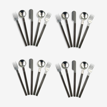 Air France Design CEI Raymond Loewy cutlery set, 20 pieces