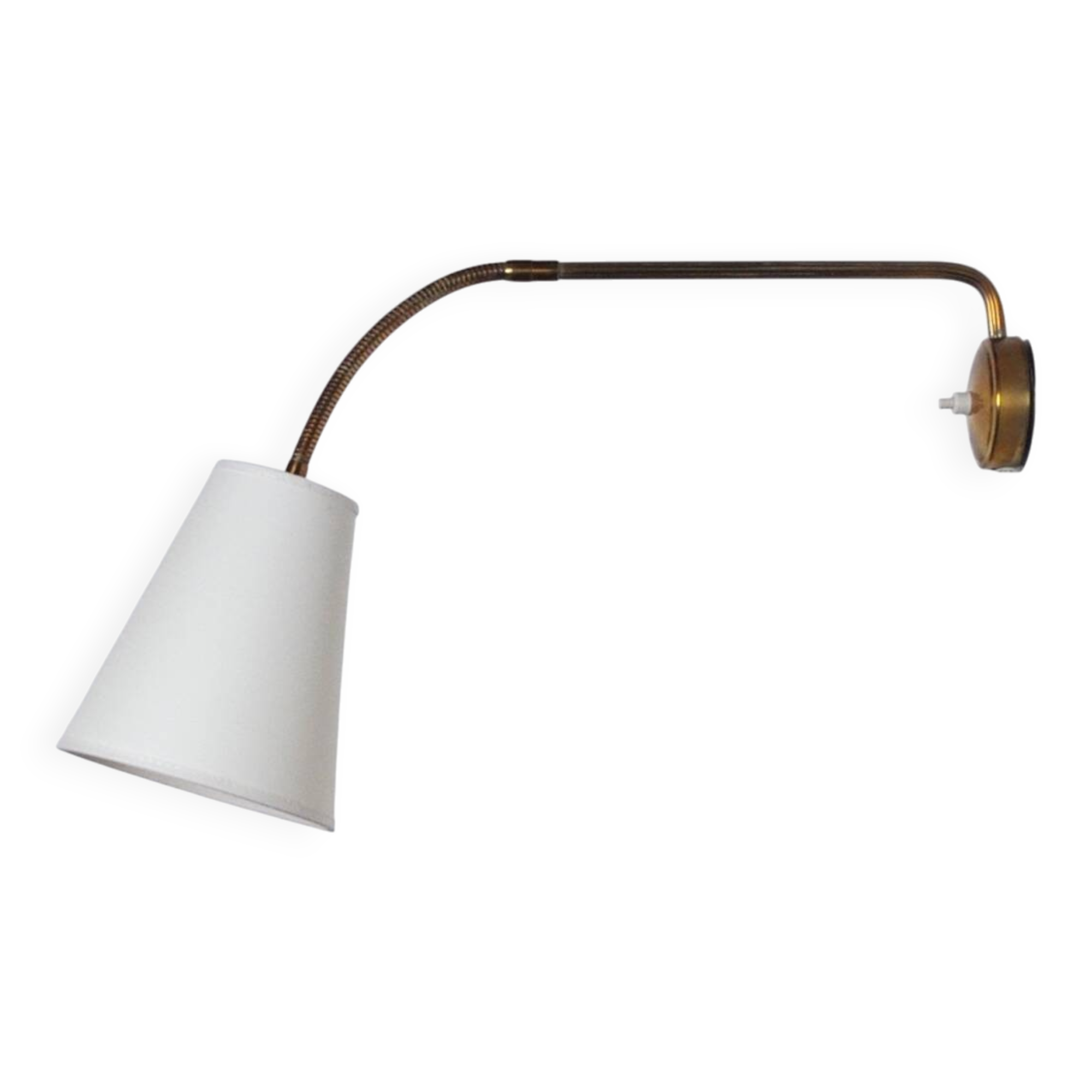 Applique murale scandinave moderne en laiton avec bras réglable