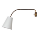 Scandinavian Modern brass wall lamp with adjustable arm